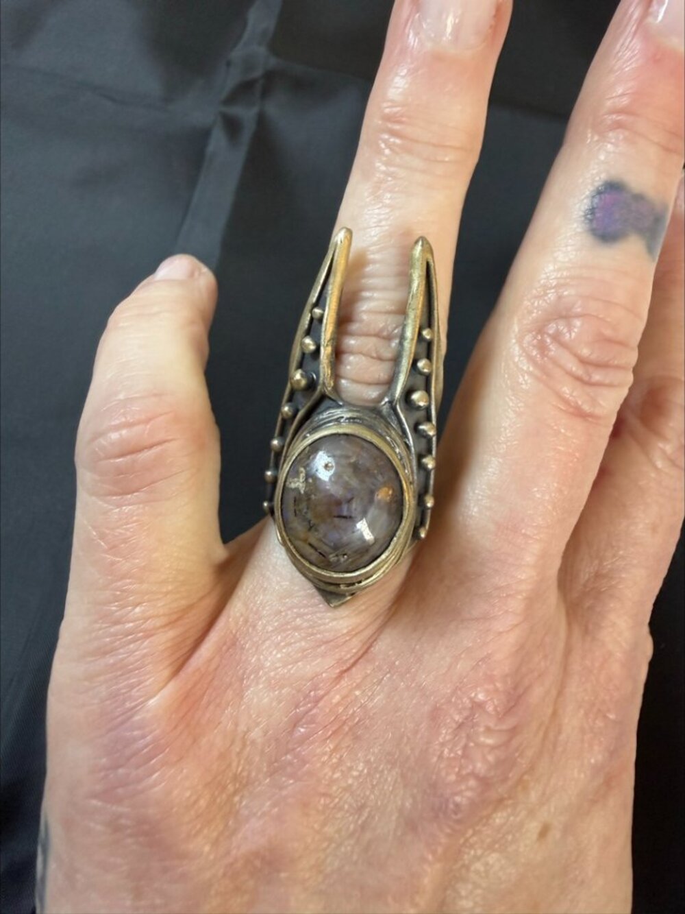 Acid Queen OOAK WarMaster Ring Ruby Sterling Silver Size 5.75 - Picture 7 of 15